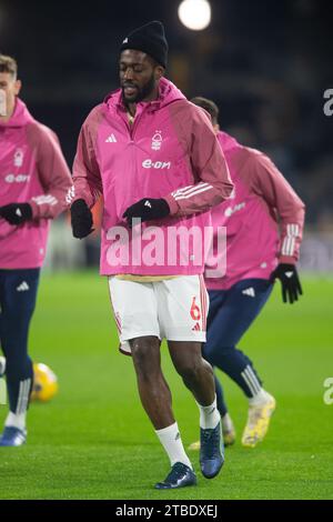 Craven Cottage, Fulham, Londra, Regno Unito. 6 dicembre 2023. Premier League Football, Fulham contro Nottingham Forest; Ibrahim Sangaré di Nottingham Forest durante il Warm Up Credit: Action Plus Sports/Alamy Live News Foto Stock