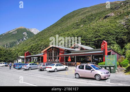 Arthur's Pass Store & Cafe, Arthur's Pass National Park, Canterbury, Isola del Sud, Nuova Zelanda Foto Stock