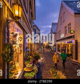 Natale a Bergen, Norvegia occidentale Foto Stock