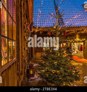 Natale a Bergen, Norvegia occidentale Foto Stock