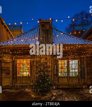 Natale a Bergen, Norvegia occidentale Foto Stock