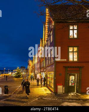 Natale a Bergen, Norvegia occidentale Foto Stock