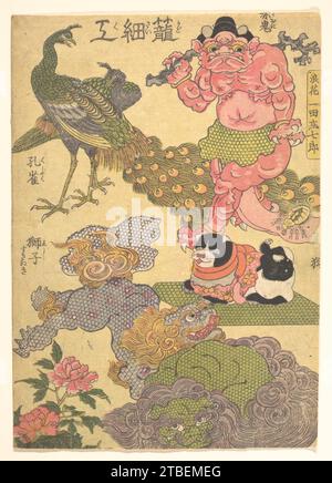 Opera di cesteria: Dell'artigiano Ichida Shoshichiro di Naniwa (Kagozaiku Naniwa saikunin Ichida Shoshichiro) 1914 di Utagawa Kunisada Foto Stock