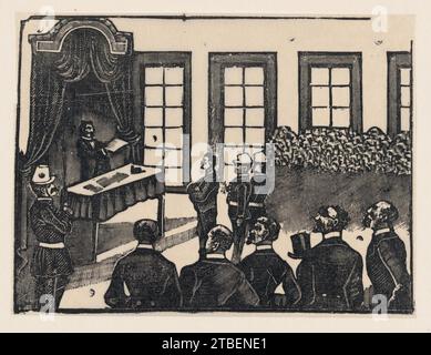 Una scena di tribunale 1930 di Jose Guadalupe Posada Foto Stock