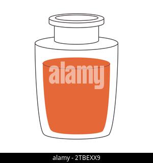 sciroppo d'acero di vaso dal sapore dolce e appiccicoso a base di acero di sap per condire un pasto aromatizzante Illustrazione Vettoriale
