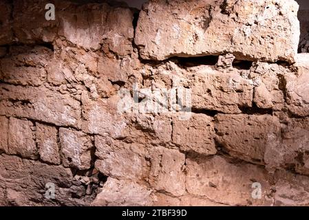 Scantinato Mura di pietra della struttura fenicia - Palermo - Italia Foto Stock