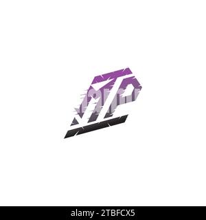 Idee di ispirazione per il logo di esport iniziale MP per il team di gaming, youtube, Twitch Illustrazione Vettoriale