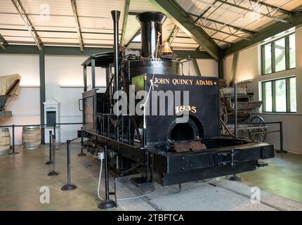 Treni storici al Carillon Historical Park, museo di Dayton, Ohio, USA Foto Stock