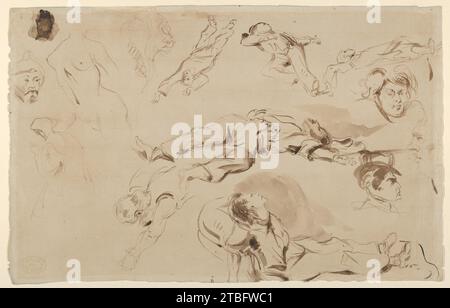 Figure Studies Related to 'Liberty Leading the People' 2013 di Eugene Delacroix Foto Stock