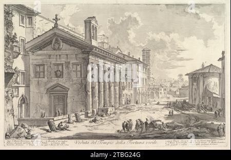 Il cosiddetto Tempio della fortuna Virilis (ora Chiesa di S. Maria Egizziaca) (veduta del Tempio della fortuna virile) 1956 di Giovanni Battista Piranesi Foto Stock