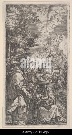 Il resto sulla fuga in Egitto 1917 di Albrecht Altdorfer Foto Stock