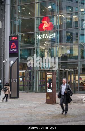 Sede centrale di NatWest Bank al 250 Bishopsgate, Londra, Inghilterra, Regno Unito Foto Stock