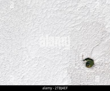 Immagine satellitare che mostra il cono del Vesuvio attraverso una rottura tra le nuvole. Foto Stock