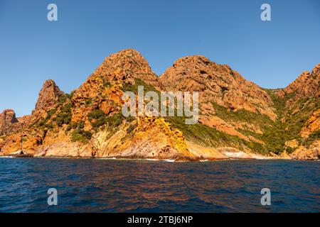 I calanchi di piana, Corsica, Francia Foto Stock