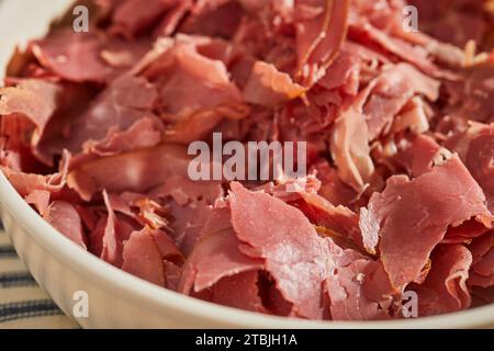 Carne secca e salata. Artigiano prodotto a Lancaster, Pennsylvania, USA Foto Stock