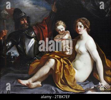 Italy Modena Galleria Estense - Venere , Marte e amore di Guercino 1666 Foto Stock