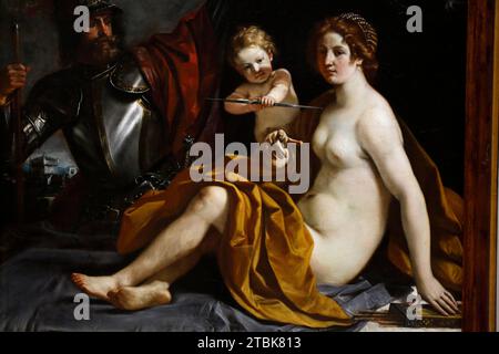 Italy Modena Galleria Estense - Venere , Marte e amore di Guercino - 1666 Foto Stock