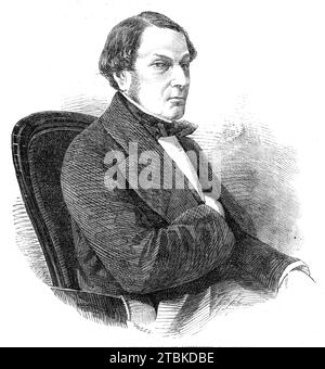 M. Fould, il nuovo ministro delle Finanze francese, 1861. Incisione da una fotografia di Mayer e Pierson. "Durante la Presidenza di Louis Napoleon M. Fould fu quattro volte ministro delle Finanze... le differenze... sorte tra M. Fould e il presidente, e ha portato alle sue ripetute dimissioni, non gli ha impedito di essere nuovamente nominato Ministro delle Finanze in occasione del colpo di Stato nel dicembre 1851... come Ministro di Stato della casa dell'Imperatore... ha sovrinteso ai progressi della grande esposizione francese del 1855, alla riorganizzazione dell'Opera, e il completamento del Foto Stock