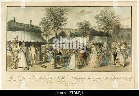 Le Palais Royal Garden Walk, 1787. Foto Stock