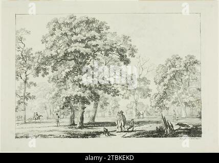 People Walking in a Wood, 1817. Foto Stock