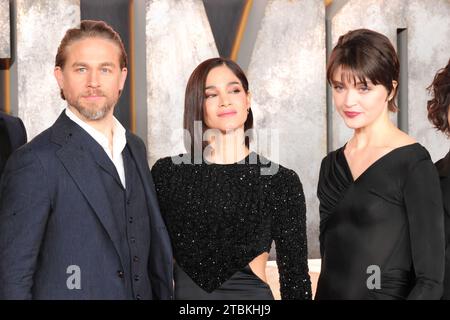 Charlie Hunnam, Sofia Boutella ed E. Duffy, Rebel Moon: Part One - A Child of Fire - London Premiere, BFI IMAX, London, UK, 07 dicembre 2023, foto B. Foto Stock