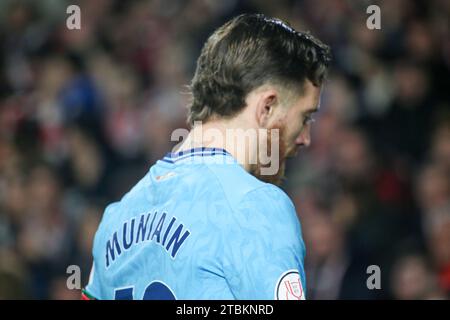 Santander, Spagna, 07 dicembre 2023: Giocatore dell'Athletic Club, Iker Muniain (10) durante il secondo turno della SM El Rey Cup 2023-24 tra CD Cayon e Athletic Club, il 7 dicembre 2023, presso i campi sportivi El Sardinero, a Santander, in Spagna. Credito: Alberto Brevers / Alamy Live News. Foto Stock