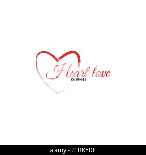 Ispirazione per il design del logo Love Icon Illustrazione Vettoriale