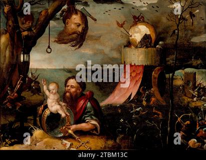 San Cristoforo e il Cristo bambino, 1550 c.C. Foto Stock