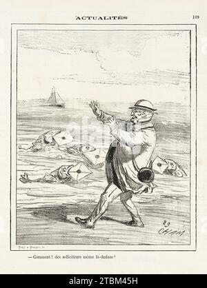 Commento! des solliciteurs même là-dedans!, 1872. Da periodico: Le Charivari. Foto Stock