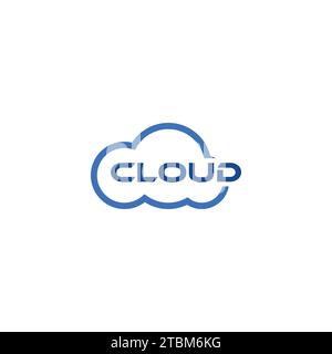 Ispirazione per il design del logo icona cloud Illustrazione Vettoriale