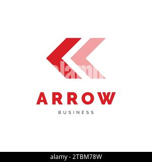 Ispirazione per il design del logo con icona a freccia Illustrazione Vettoriale