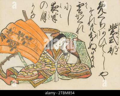 Murasaki Shikibu (tagliato), c1670. Foto Stock