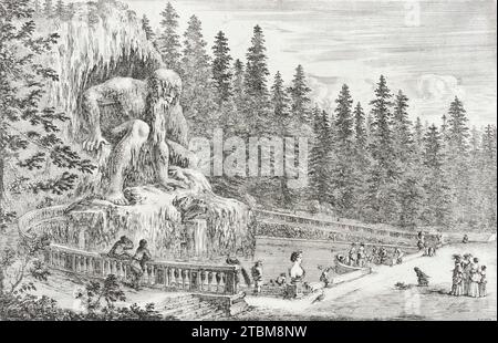 Statua colossale dell'Appennino, 1653. Serie: Vues de la Villa de Pratolino. Foto Stock