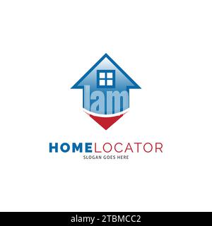 Icona Home Locator modello logo vettore disegno illustrativo Illustrazione Vettoriale