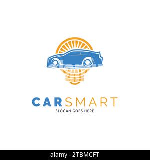 Icona Smart per auto modello con logo vettoriale disegno illustrativo Illustrazione Vettoriale