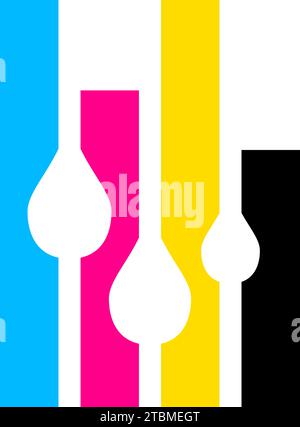 È un simbolo legati al business e tecnologia soprattutto nel campo della stampa Illustrazione Vettoriale