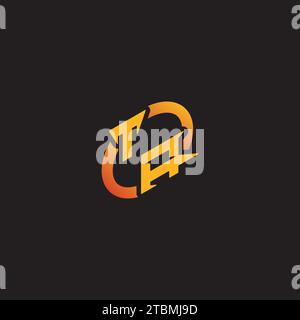 ALLA lettera di combinazione, iniziali univoche del logo esport per il team di gioco, youtube, Twitch Illustrazione Vettoriale