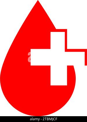 È un simbolo relativi all umanità che è la donazione di sangue Illustrazione Vettoriale