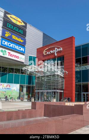 Banska Bystrica, Slovacchia, 16 luglio 2022 : Centro commerciale Europa. Centro commerciale a Banska Bystrica. EUROPA SC Foto Stock