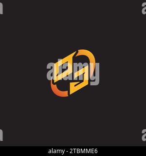 Lettera di combinazione JO iniziali univoche del logo per il team di gioco, youtube, Twitch Illustrazione Vettoriale