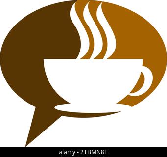 È un simbolo associato con le bevande a base di caffè, caffè o bevanda di caffè venditori Illustrazione Vettoriale
