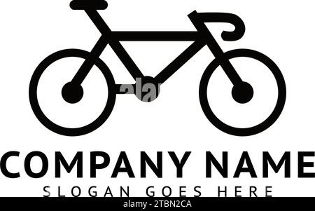 Modello vettoriale icona logo bicicletta Illustrazione Vettoriale