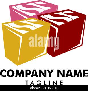 Modello vettore disegno logo fudge Illustrazione Vettoriale
