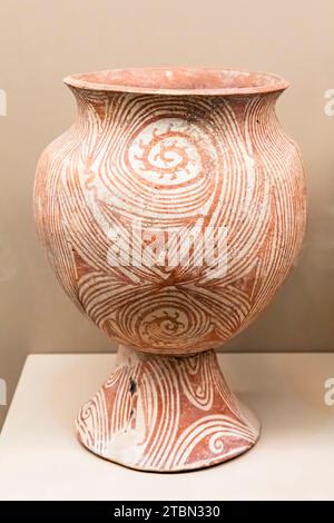 Museo nazionale di Ban Chiang, ceramiche dipinte del tardo periodo, Ban Chiang, Udon Thani, Isan, Thailandia, sud-est asiatico, Asia Foto Stock