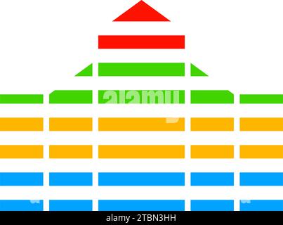 Logo del simbolo dell'equalizzatore audio, suoni urbani urbani Illustrazione Vettoriale