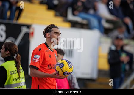 Jota Silva durante la partita della Liga Portugal 23/24 tra SC Farense e Vitoria SC, Estadio de Sao Luis, Faro, Portogallo. (Maciej Rogowski) Foto Stock