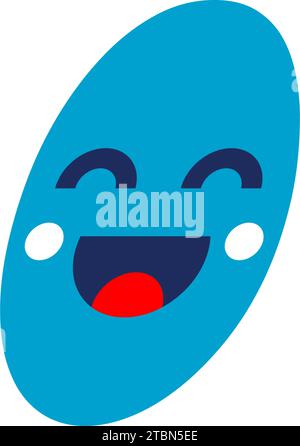 Design modello icona sorriso, logo vettoriale emoticon sorridente, stile art face line Illustrazione Vettoriale