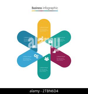 Grafici a torta con barre di punti, elementi del mercato dei dati aziendali, grafici e set di icone piatte. Adatto per infografiche, banner numerati, diagrammi e grafica o. Illustrazione Vettoriale