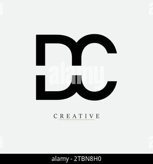 Logo DC, azienda, marchio, nome Illustrazione Vettoriale