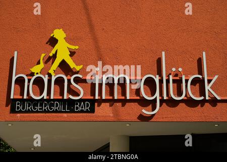 Logo Hans im Glück Restaurant, Heilbronn, Baden-Württemberg, Deutschland Foto Stock